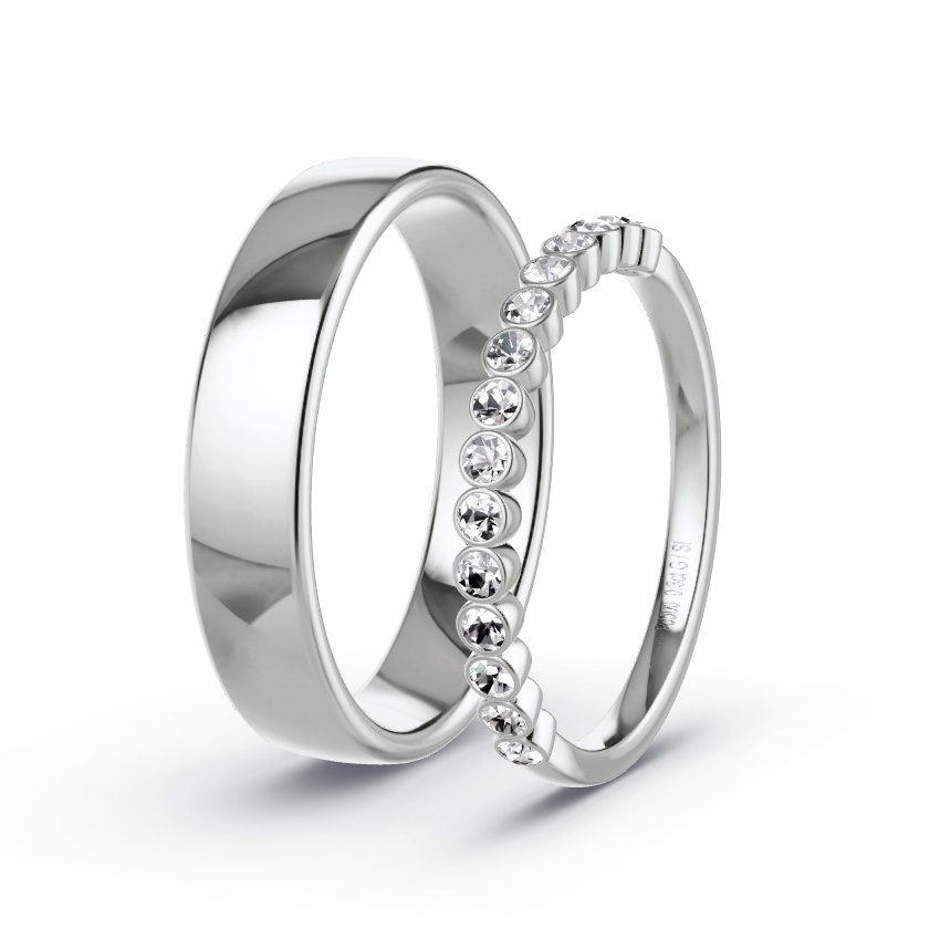 Wedding Rings Palladium - 0.30ct Diamonds - Model N°1030 Wedding Rings Palladium - 0.30ct Diamonds - Model N°1030
