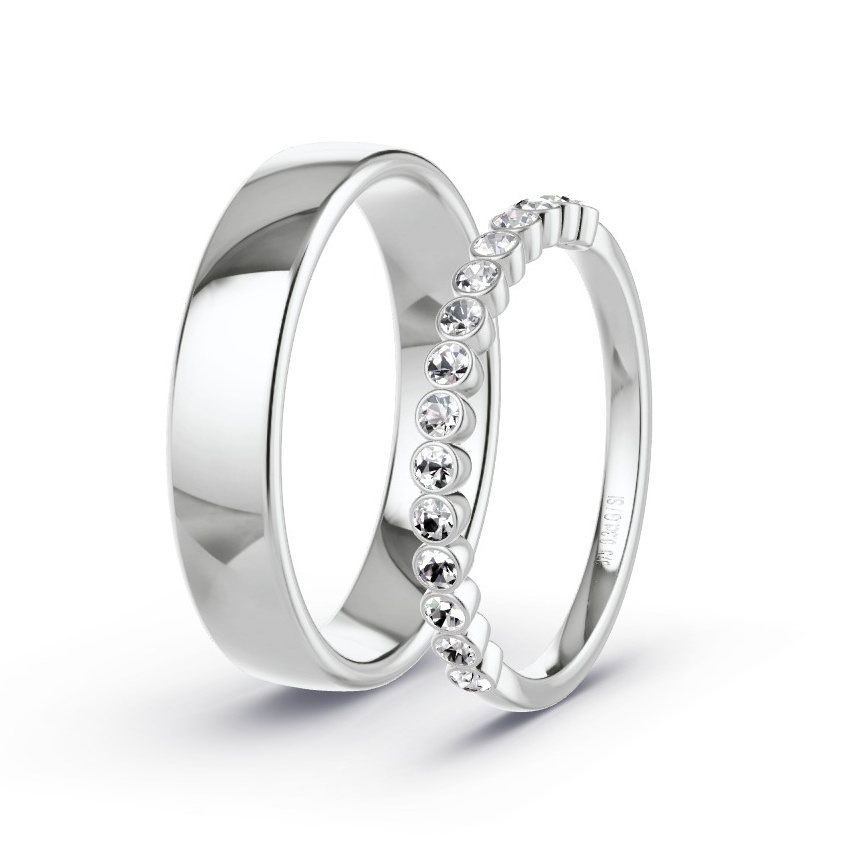 Wedding Rings White Gold - 0.30ct Diamonds - Model N°1030 Wedding Rings White Gold - 0.30ct Diamonds - Model N°1030