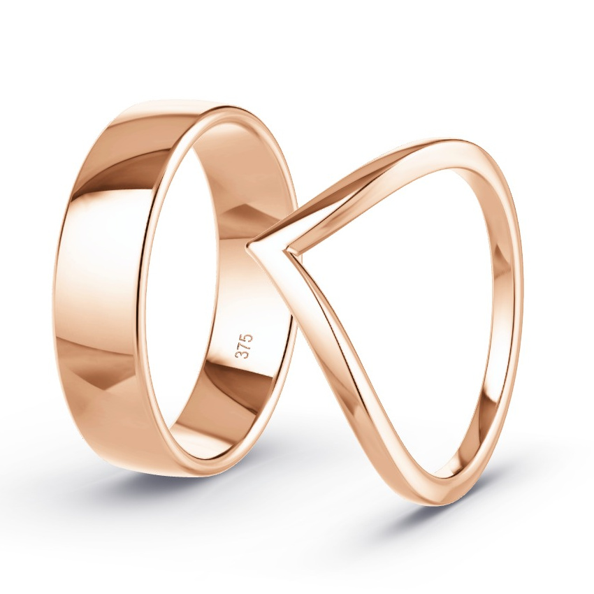 Wedding Rings Rose Gold - Model N°1069 Wedding Rings Rose Gold - Model N°1069