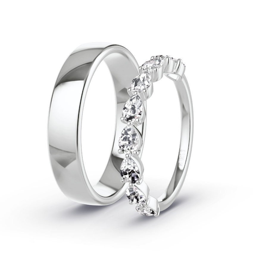 Wedding Rings White Gold - 1.08ct Diamonds - Model N°1070 Wedding Rings White Gold - 1.08ct Diamonds - Model N°1070