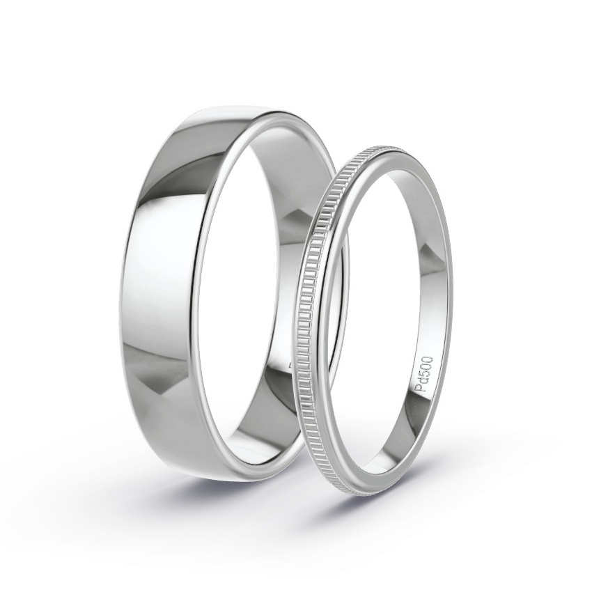 Wedding Rings Palladium - Model N°1075 Wedding Rings Palladium - Model N°1075