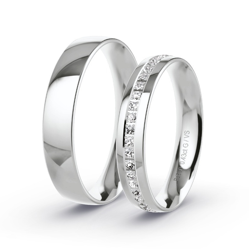5mm 950 Palladium D Shape Wedding Rings UK HM 6.5g X Heavy Profile Bands  Q-Z1 | eBay