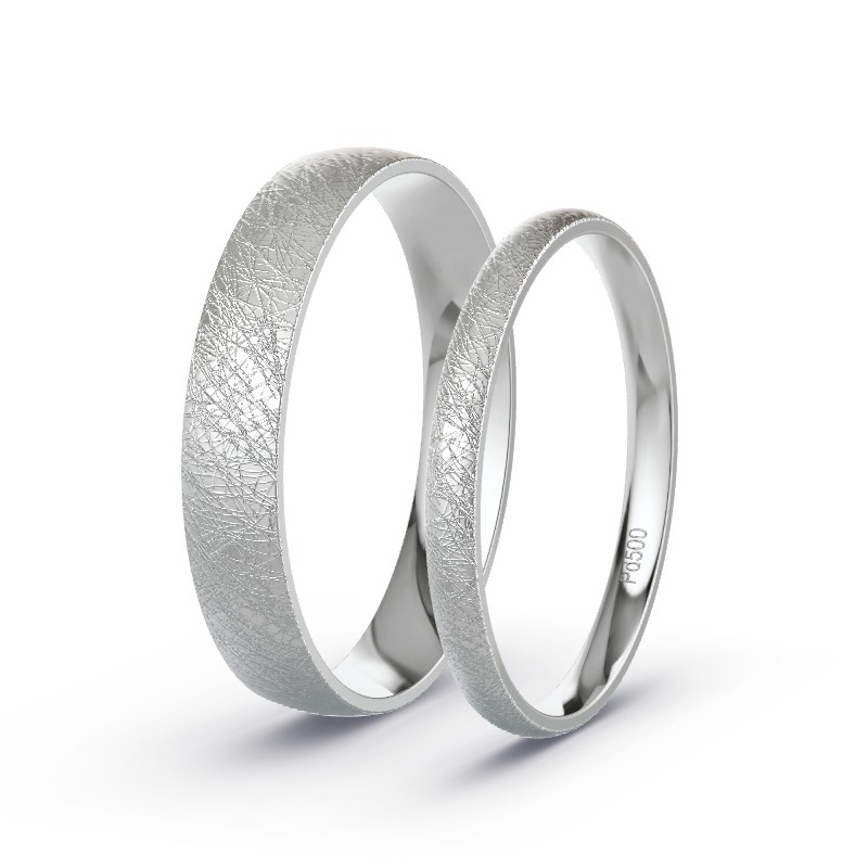 Wedding Rings Palladium - Diamonds - Model N°1510 Wedding Rings Palladium - Diamonds - Model N°1510
