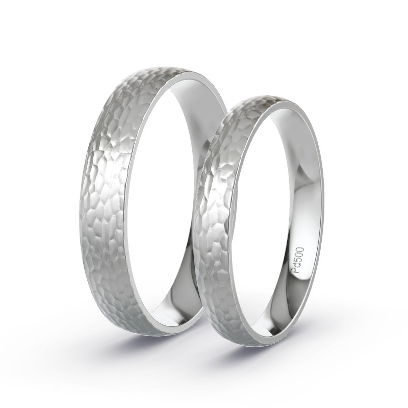 Wedding Rings Palladium - Diamonds - Model N°1601 Wedding Rings Palladium - Diamonds - Model N°1601