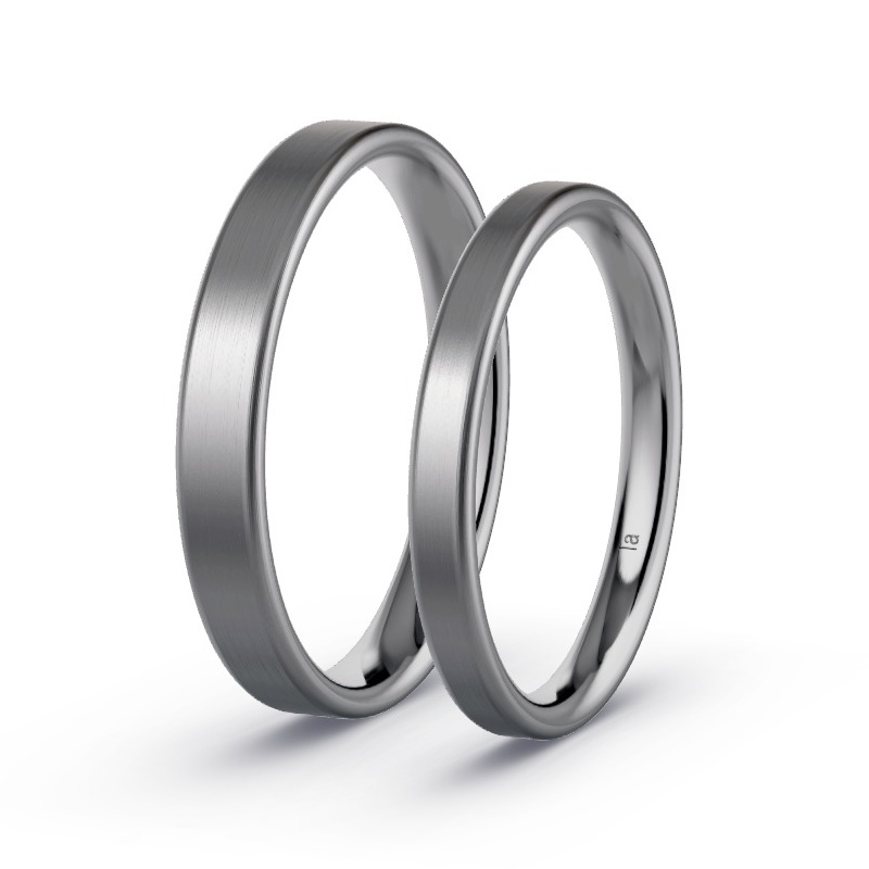 Wedding Rings Tantalum -  Diamonds - Model N°1605