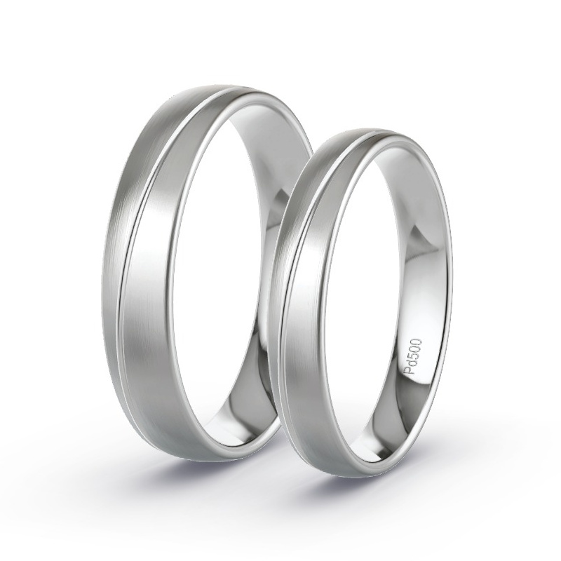 Wedding Rings Palladium - Diamonds - Model N°1660 Wedding Rings Palladium - Diamonds - Model N°1660
