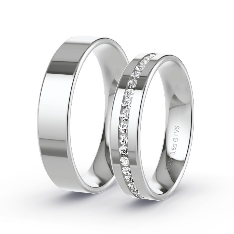 Wedding Rings Platinum content - 0.60ct Diamonds - Model N°1717 Wedding Rings Platinum content - 0.60ct Diamonds - Model N°1717