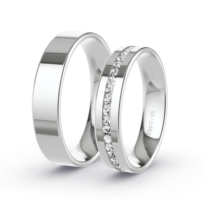 Wedding Rings White Gold - 0.60ct Diamonds - Model N°1717 Wedding Rings White Gold - 0.60ct Diamonds - Model N°1717