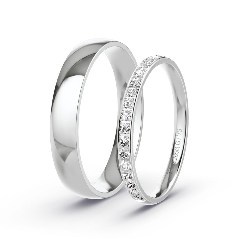 Wedding Rings White Gold - 0.285ct Diamonds - Model N°1746 Wedding Rings White Gold - 0.285ct Diamonds - Model N°1746