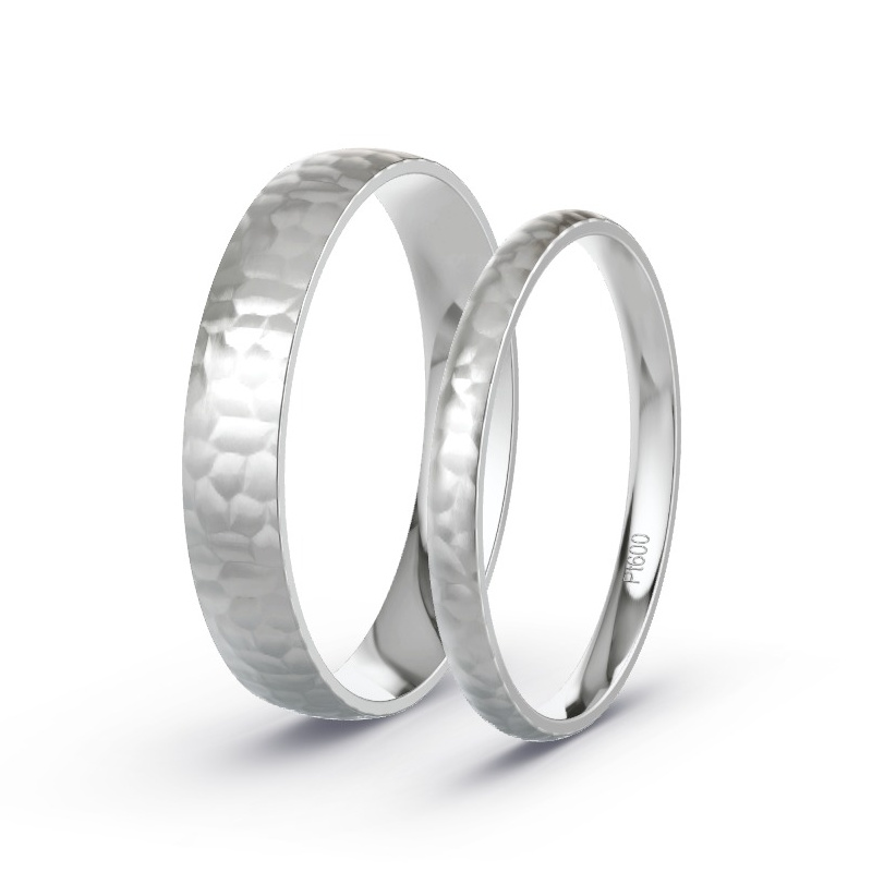 Wedding Rings Platinum content - Diamonds - Model N°1749 Wedding Rings Platinum content - Diamonds - Model N°1749
