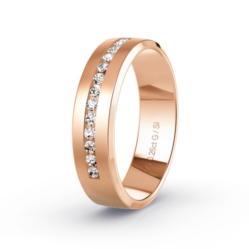 Wedding Ring Rose Gold - 0.26ct Diamonds - Model N°2171 Wedding Ring Rose Gold - 0.26ct Diamonds - Model N°2171