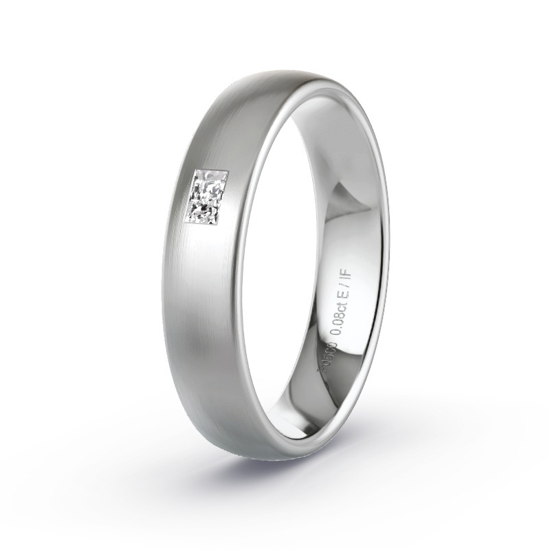 Wedding Ring Palladium - 0.08ct Diamonds - Model N°2179 Wedding Ring Palladium - 0.08ct Diamonds - Model N°2179