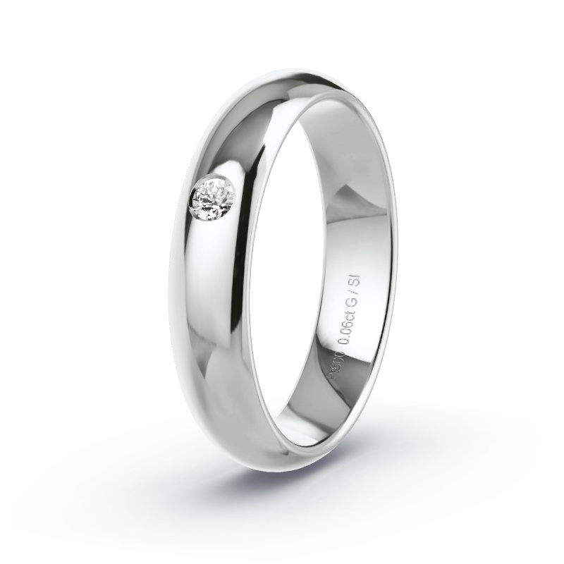 Wedding Ring Platinum content - 0.06ct Diamonds - Model N°2180 Wedding Ring Platinum content - 0.06ct Diamonds - Model N°2180