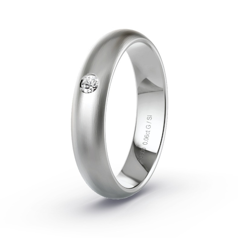 Wedding Ring Palladium - 0.06ct Diamonds - Model N°2181 Wedding Ring Palladium - 0.06ct Diamonds - Model N°2181