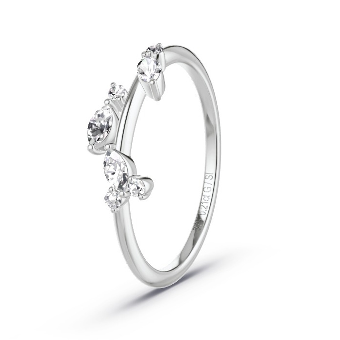 Women's Wedding Ring White Gold - 0.21ct Diamonds - Model N°4125