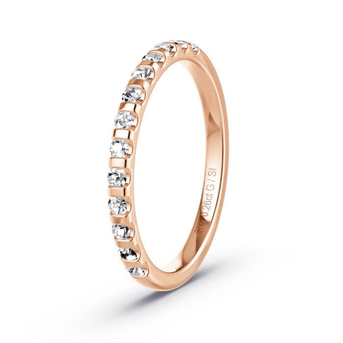 Women's Wedding Ring Rose Gold - 0.26ct Diamonds - Model N°4126 Women's Wedding Ring Rose Gold - 0.26ct Diamonds - Model N°4126