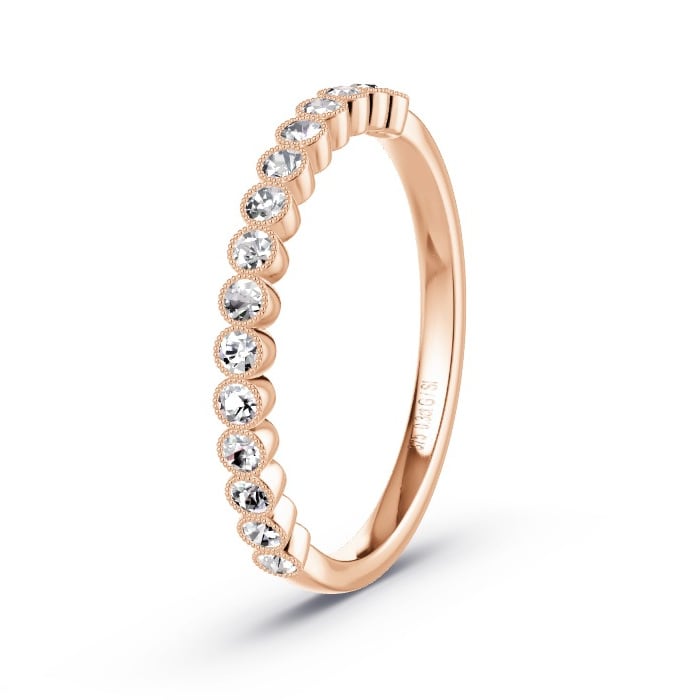 Women's Wedding Ring Rose Gold - 0.30ct Diamonds - Model N°4127 Women's Wedding Ring Rose Gold - 0.30ct Diamonds - Model N°4127