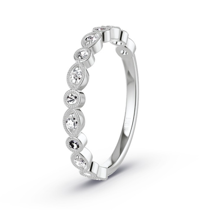 Women's Wedding Ring Palladium - 0.26ct Diamonds - Model N°4132
