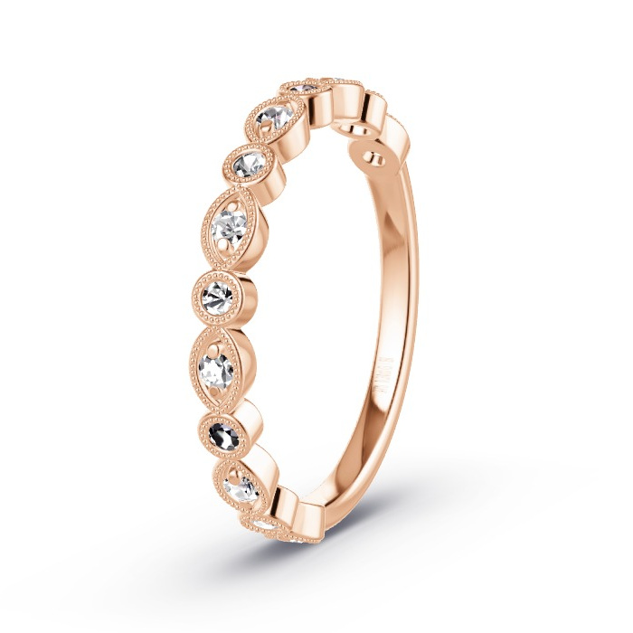 Women's Wedding Ring Rose Gold - 0.26ct Diamonds - Model N°4132