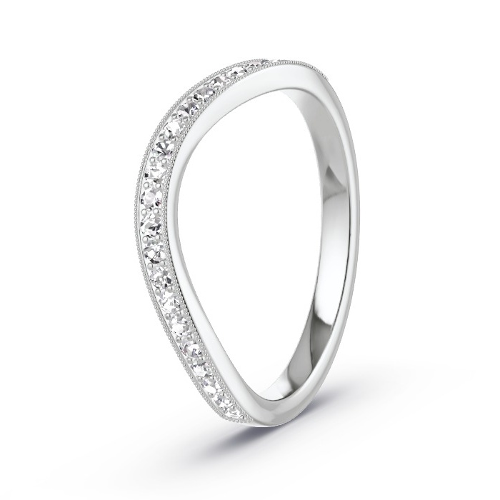 Women's Wedding Ring Palladium - 0.23ct Diamonds - Model N°4134