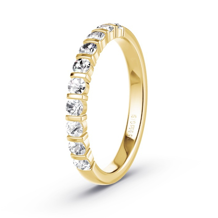 Women's Wedding Ring Yellow Gold - 0.50ct Diamonds - Model N°4136 Women's Wedding Ring Yellow Gold - 0.50ct Diamonds - Model N°4136