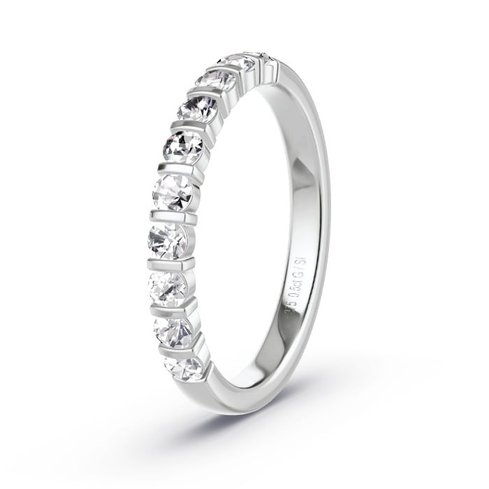 Women's Wedding Ring White Gold - 0.50ct Diamonds - Model N°4136 Women's Wedding Ring White Gold - 0.50ct Diamonds - Model N°4136
