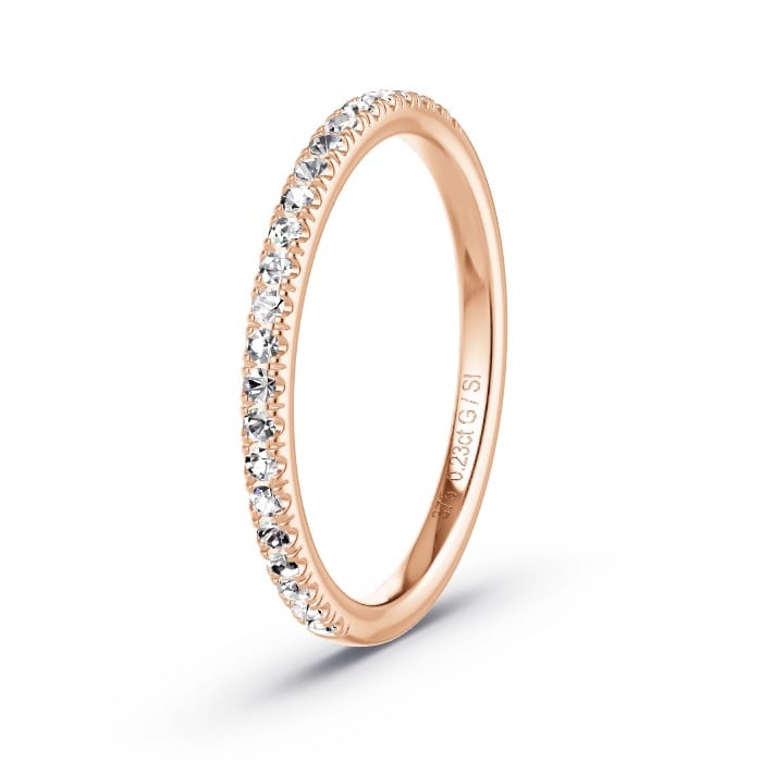 Women's Wedding Ring Rose Gold - 0.23ct Diamonds - Model N°4137 Women's Wedding Ring Rose Gold - 0.23ct Diamonds - Model N°4137