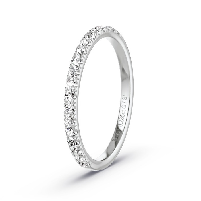 Women's Wedding Ring Palladium - 0.285ct Diamonds - Model N°4137