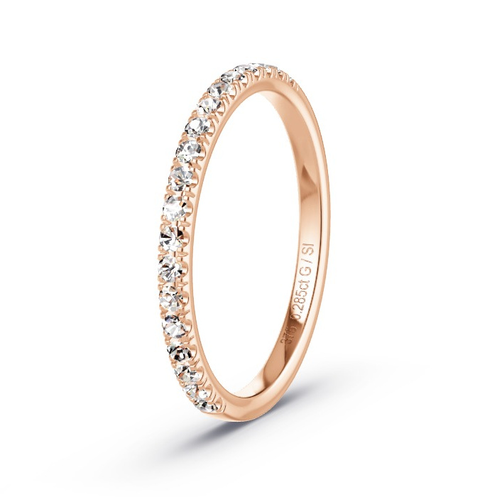 Women's Wedding Ring Rose Gold - 0.285ct Diamonds - Model N°4137