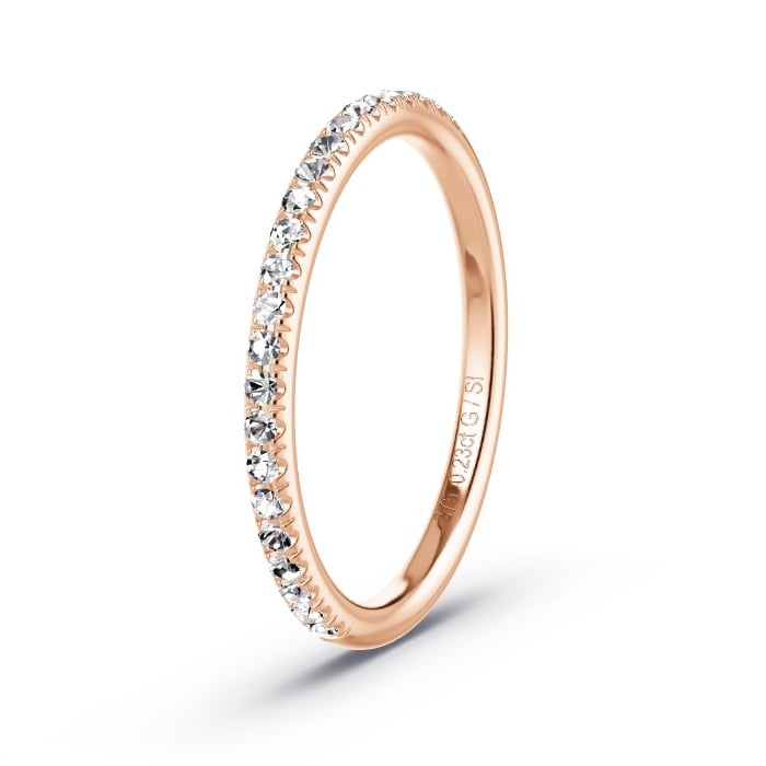 Women's Wedding Ring Rose Gold - 0.23ct Diamonds - Model N°4138 Women's Wedding Ring Rose Gold - 0.23ct Diamonds - Model N°4138