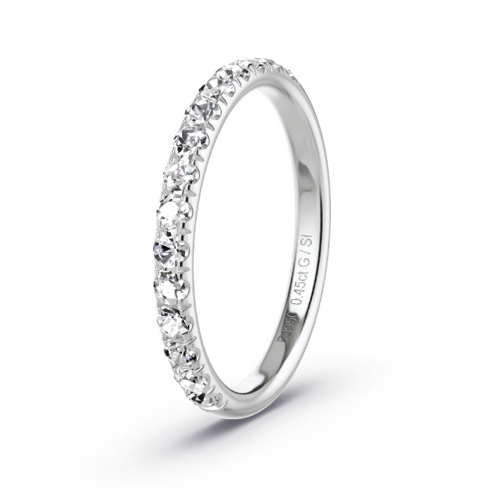 Women's Wedding Ring Palladium - 0.45ct Diamonds - Model N°4138