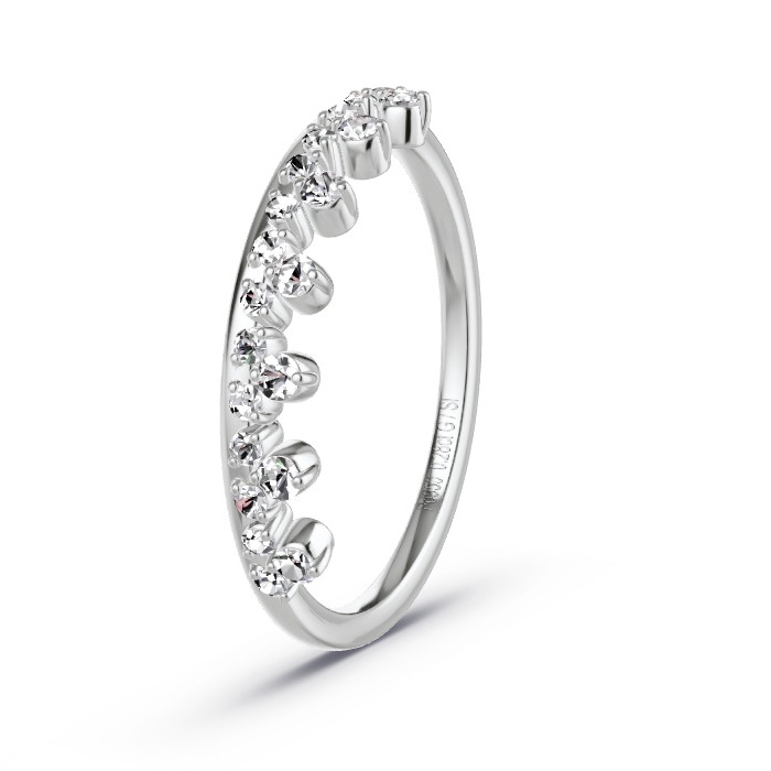 Women's Wedding Ring Palladium - 0.28ct Diamonds - Model N°4147