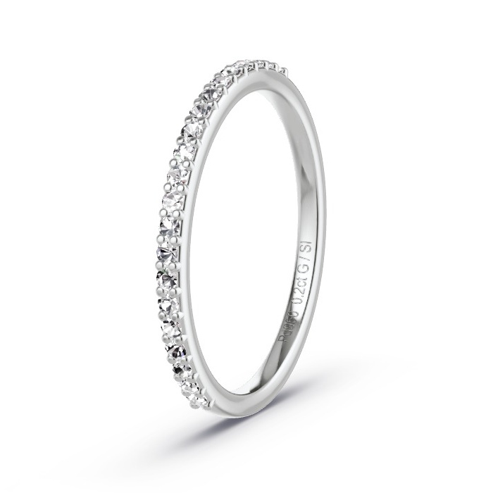 Women's Wedding Ring Palladium - 0.21ct Diamonds - Model N°4150