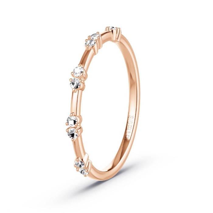 Women's Wedding Ring Rose Gold - 0.15ct Diamonds - Model N°4154 Women's Wedding Ring Rose Gold - 0.15ct Diamonds - Model N°4154