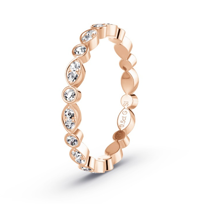 Women's Wedding Ring Rose Gold - 0.50ct Diamonds - Model N°4155