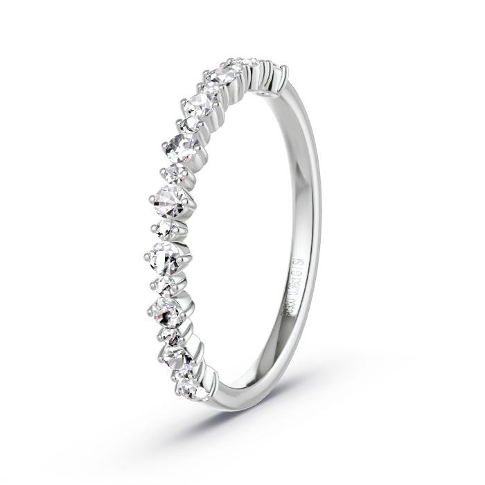 Women's Wedding Ring Palladium - 0.39ct Diamonds - Model N°4156
