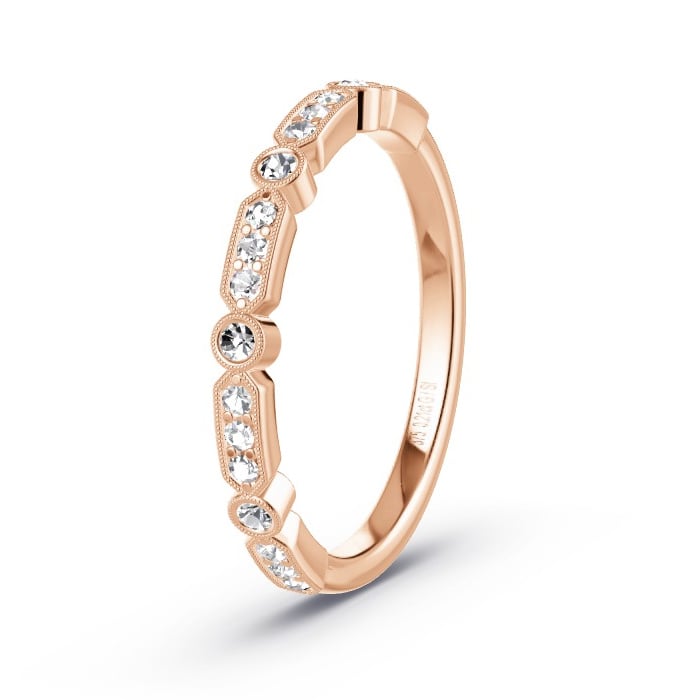 Women's Wedding Ring Rose Gold - 0.21ct Diamonds - Model N°4158 Women's Wedding Ring Rose Gold - 0.21ct Diamonds - Model N°4158