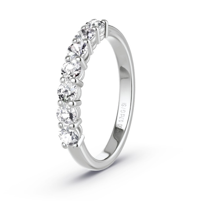 Women's Wedding Ring Palladium - 0.70ct Diamonds - Model N°4160