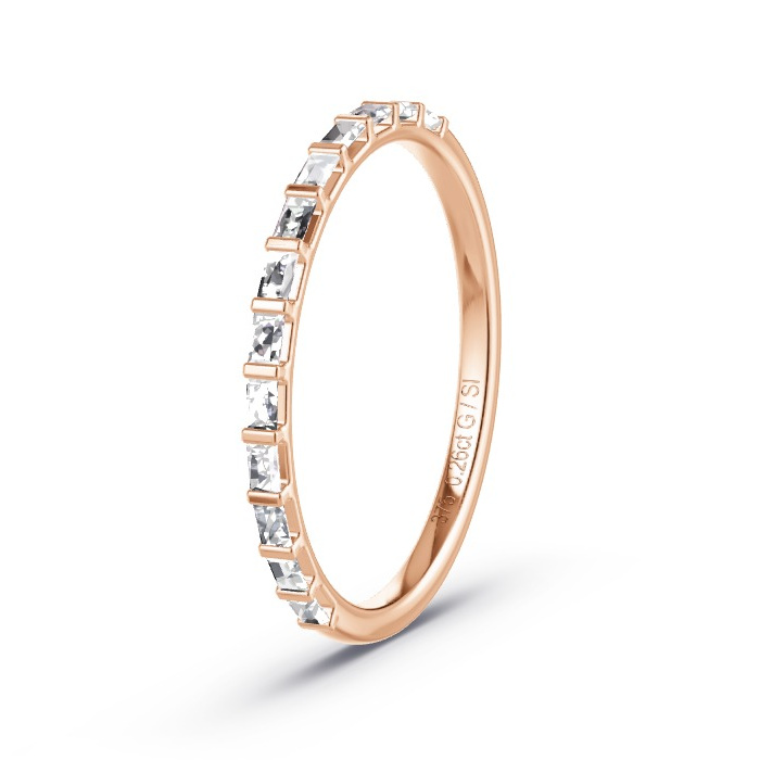 Women's Wedding Ring Rose Gold - 0.26ct Diamonds - Model N°4171