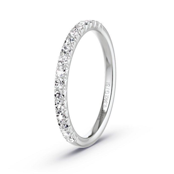 Women's Wedding Ring Palladium - 0.34ct Diamonds - Model N°4180