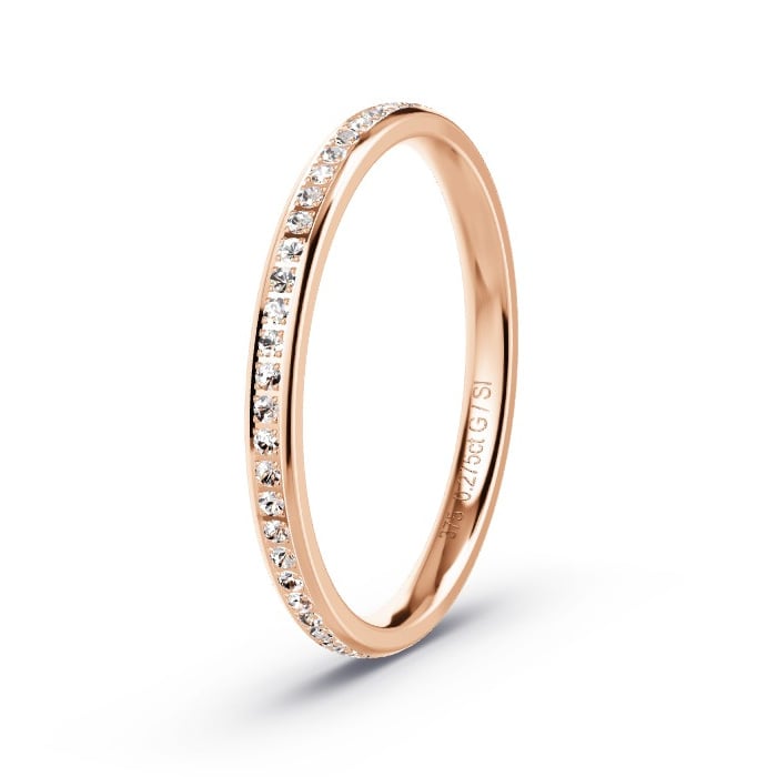 Women's Wedding Ring Rose Gold - 0.275ct Diamonds - Model N°4199 Women's Wedding Ring Rose Gold - 0.275ct Diamonds - Model N°4199