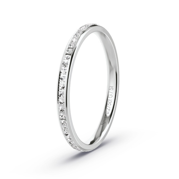Women's Wedding Ring Silver - 0.275ct Diamonds - Model N°4199
