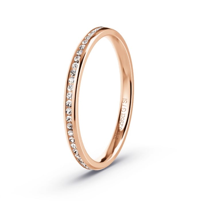 Women's Wedding Ring Rose Gold - 0.295ct Diamonds - Model N°4200 Women's Wedding Ring Rose Gold - 0.295ct Diamonds - Model N°4200