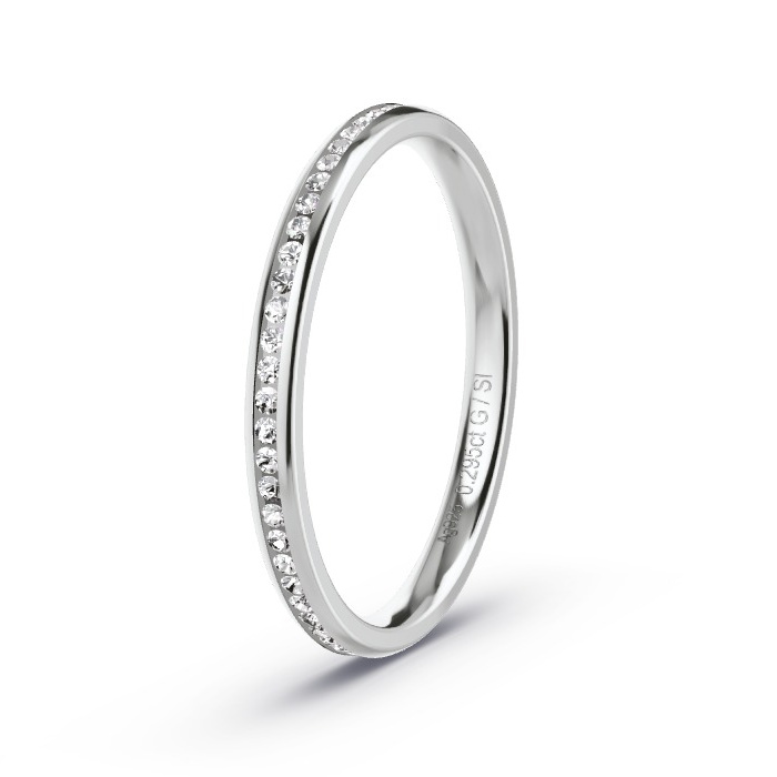 Women's Wedding Ring Silver - 0.295ct Diamonds - Model N°4200