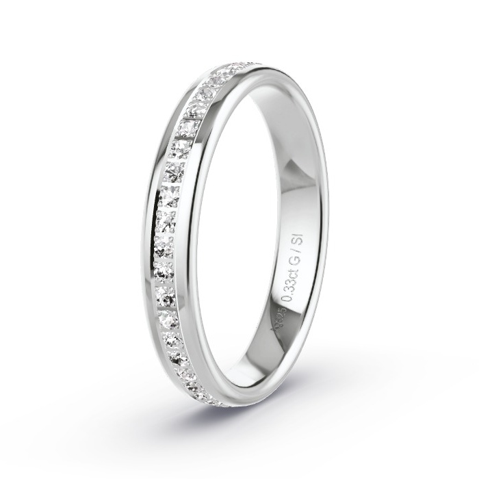 Women's Wedding Ring Silver - 0.33ct Diamonds - Model N°4201