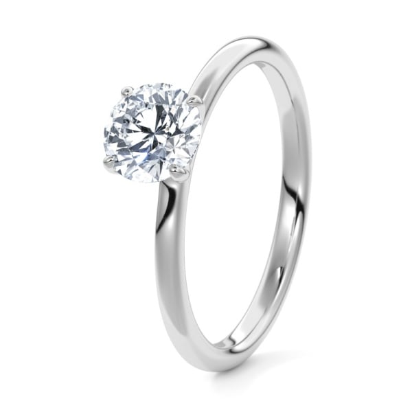 Engagement Ring 9ct White Gold - 0.15ct Diamonds - Model N°3013 Brilliant, Solitaire