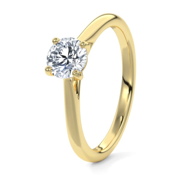 Engagement Ring 9ct Yellow Gold - 0.15ct Diamonds - Model N°3015 Brilliant, Solitaire